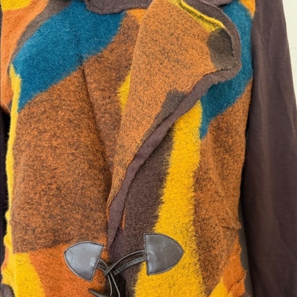 Insight Women's Multicolor Patchwork Wool Blend B… - image 3